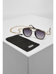 Ochelari de soare // Urban classics Sunglasses Ibiza With Chain black/gold