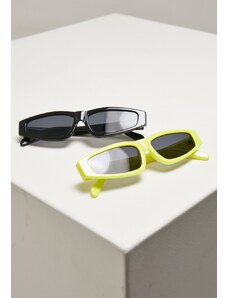 Ochelari de soare // Urban classics Sunglasses Lefkada 2-Pack neonyellow/black