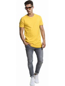 Tricou pentru bărbati cu mânecă scurtă // Urban Classics Shaped Long Tee chrome yellow