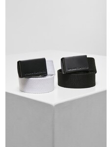 Curea // Urban classics Canvas Belt Kids 2-Pack black+white