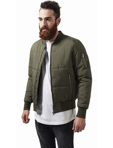 Jachetă pentru bărbati // Urban Classics Basic Quilt Bomber Jacket olive