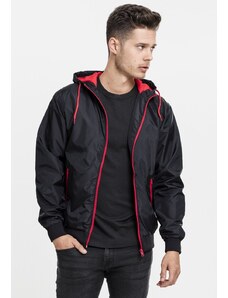 Jachetă pentru bărbati // Urban Classics Contrast Windrunner blk/red
