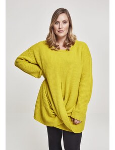 Pulover pentru femei // Urban classics Ladies Wrapped Sweater lemonmustard