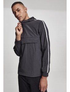 Jachetă pentru bărbati // Urban Classics Crinkle Nylon Pull Over Jacket blk/wht