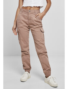 Pantaloni // Urban classics Ladies High Waist Cargo Pants duskrose