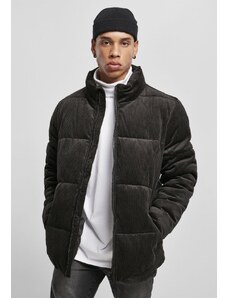 Jachetă pentru bărbati de iarnă // Urban classics Boxy Corduroy Puffer Jacket black