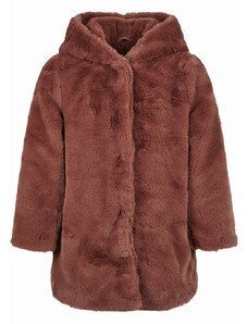 Urban Classics Kids / Girls Hooded Teddy Coat darkrose