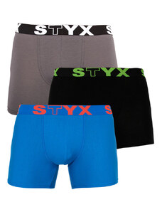 3PACK boxeri bărbați Styx long elastic sport multicolor (U9626763) XL