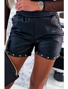OMG Pantaloni scurti din imitaţie de piele pentru femei Ainay neagră L
