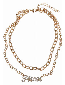 Colier // Urban Classics Diamond Zodiac Golden Necklace pisces