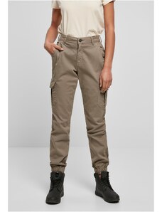 UC Ladies Women's Cargo High-Waisted Softtaupe Trousers