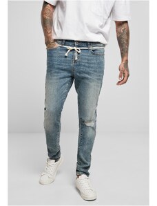 UC Men Slim Fit Drawstring Jeans Mid Heavy distruse spălate 30/32