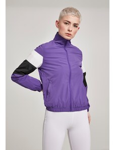 Jachetă pentru femei // Urban classics Ladies 3-Tone Crinkle Track Jacket ultraviolet/blk/wht