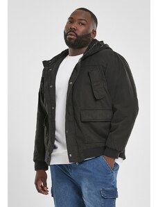 Jachetă pentru bărbati de iarnă // Urban Classics Hooded Cotton Jacket black