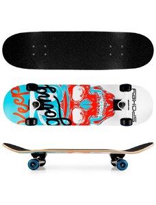Spokey SKALLE Skateboard 78,7 x 20 cm, ABEC7, white-blue