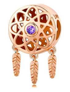 GALAS Talisman din argint 925 Rose Gold Beautiful Dream Catcher Holder Beads