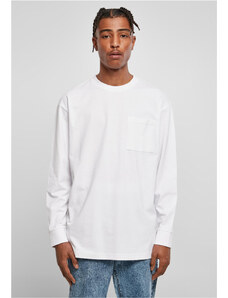 Tricou pentru bărbati cu mânecă lungă // Urban Classics Heavy Oversized Pocket Longsleeve white