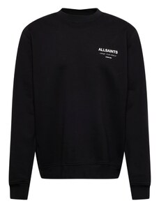 AllSaints Bluză de molton negru / alb
