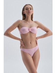 Dagi White Pink Strapless Bikini Top