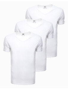 Ombre V-NECK set de tricouri din bumbac V-NECK set de 3 - alb V8 Z29