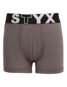 Boxeri copii Styx elastic sport gri închis (GJ1063) 6-8 ani