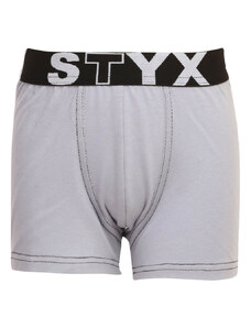 Boxeri copii Styx elastic sport gri deschis (GJ1067) 6-8 ani