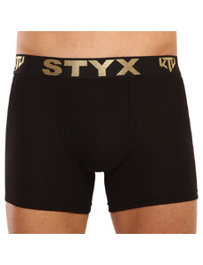 Boxeri bărbați Styx / KTV long elastic sport negru - elastic negru (UTC960) XXL