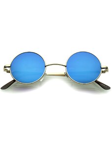THEICONIC Ochelari de soare Rotunzi Retro John Lennon Albastru cu Auriu - Albastru