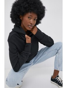 adidas Originals hanorac de bumbac Trefoil Moments HE6920 femei, culoarea negru, cu imprimeu HE6920-BLACK