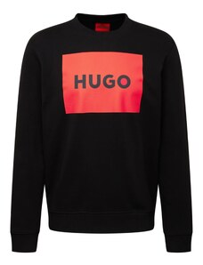 HUGO Red Bluză de molton 'Duragol' roși aprins / negru