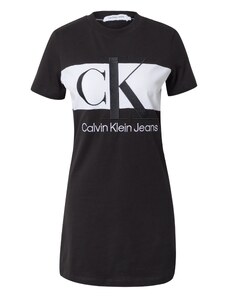 Calvin Klein Jeans Rochie negru / alb