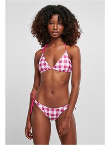 Costume de baie // Urban Classics Ladies Check Bikini brightvioletvichy