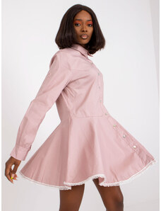 Fashionhunters Dusty pink flowing minidress by Adrianna