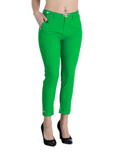 Pantaloni Chic Pantaloni Alyssa Verde Eleganti Marime Mare