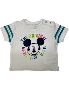 EPlus Tricou pentru copii cu mânecă scurtă - Mickey Mouse alb
