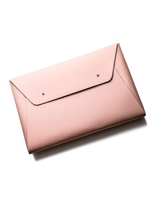Origin Husa plic Macbook 16 din piele naturala reciclata, roz pudra
