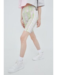 adidas Originals pantaloni scurți HT5967 femei, cu model, high waist HT5967-CLPINK
