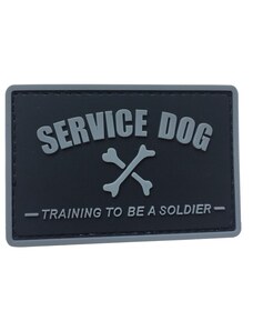 Petic WARAGOD Service dog PVC negru,gri