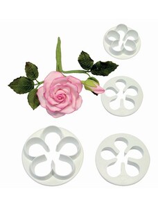 PME Set decupatoare din plastic în formă de flori 30, 35, 45 și 50 mm