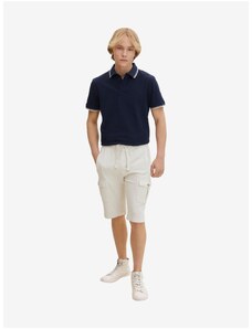 Cream Mens Sweatpants Shorts with Pockets Tom Tailor - Men
