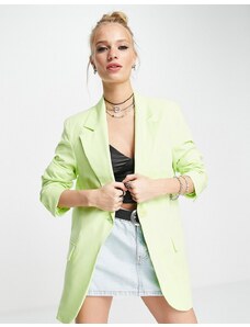 Bershka oversized blazer in lime-Green
