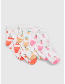 GAP Children's socks with fruit, 3 pairs - Girls