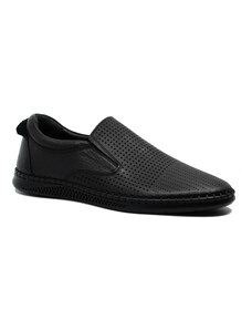 Ridge Pantofi barbati stil mocasini, negri, din piele naturala TR431N
