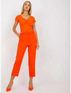 Fashionhunters Pantaloni portocalii eleganti pentru trabucuri RUE PARIS