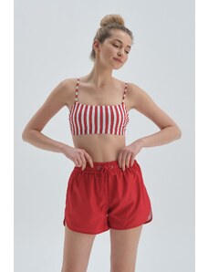 Top bikini Bralette roșu-alb Dagi