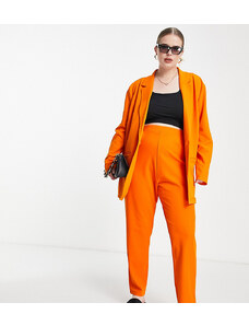 ASOS Curve ASOS DESIGN Curve jersey slouchy suit blazer in orange-No colour