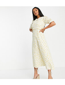 Nobody's Child Petite Felicia floral print maxi dress in yellow