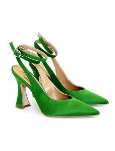 Sympathize Squeak Bookkeeper Pantofi cu toc femei verzi, realizate în Italia, cu toc - GLAMI.ro