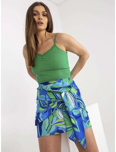 Fashionhunters Blue green mini pencil skirt with binding RUE PARIS