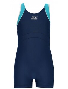 Slazenger LYCRA XTRA LIFE Boyleg Swimming Suit Junior Girls Navy